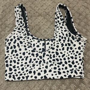 Balance athletica - Black and White cow print Women's Bra